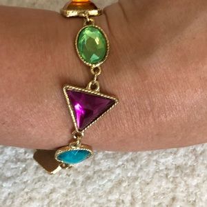 Lia Sophia bracelet with multicolour acrylic gems